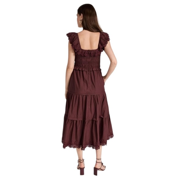 Madewell Lucie Embroidered Cotton Midi Dress - Picture 2 of 15